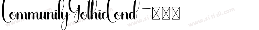 CommunityGothicCond 字体转换